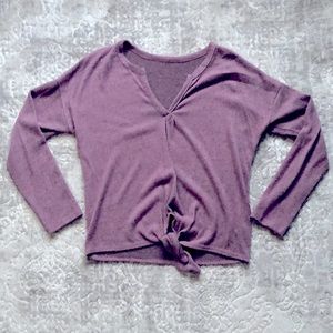 Purple sweater, size medium.